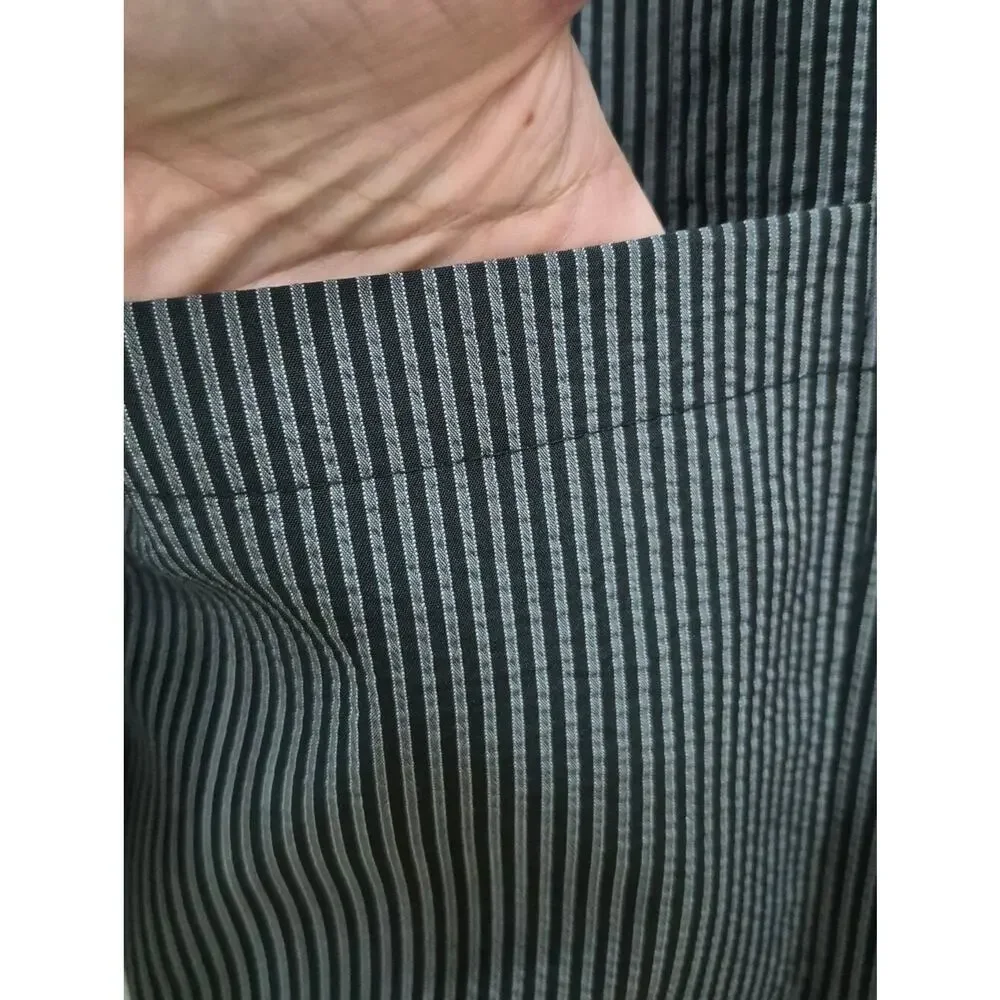 University of Cambridge Men's Gray Pinstripe Blazer Sport Coat Ultralight 40R L